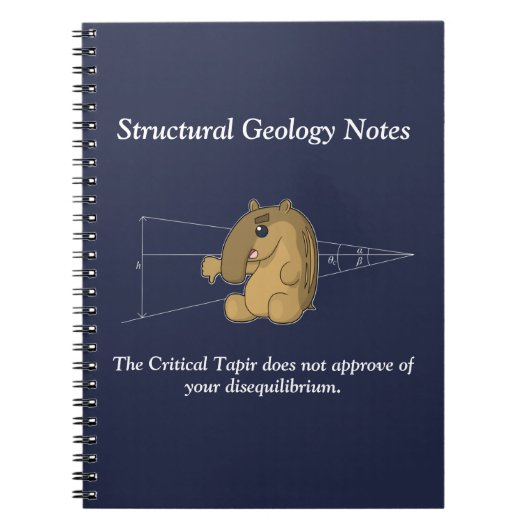 重要なタピール – 構造地質学 ノートブック (正面)