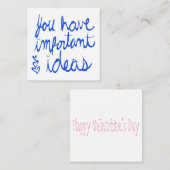 重要なバレンタインアイディア ノートカード (正面/裏面)