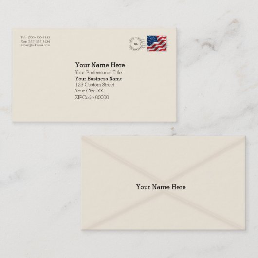 重要なメール封筒名刺 名刺 (正面/裏面)