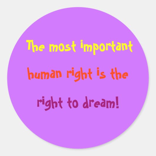 重要な人権 ラウンドシール (正面)