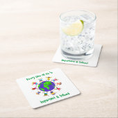 重要な子どもと重要な子ども スクエアペーパーコースター (インサイチュ)