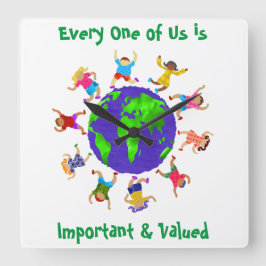 重要な子どもと重要な子ども スクエア壁時計