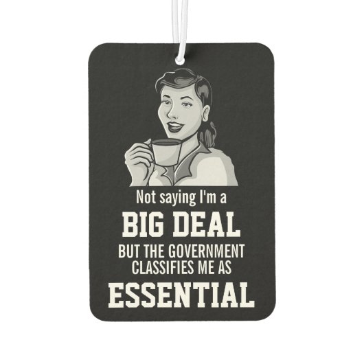 重要な従業員を政府が分類する カーエアーフレッシュナー (裏面)