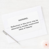 重要な注意喚起 長方形シール (封筒)