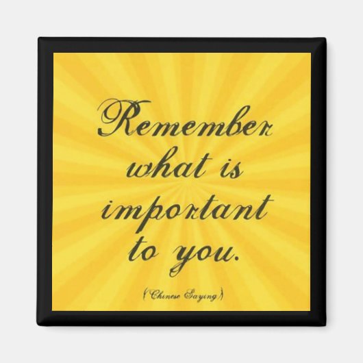 「重要な点を覚えておけ」 マグネット (正面)