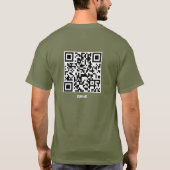 重要な聖書 キリスト教 QRコード 信仰 Tシャツ (裏面)
