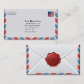 重要な航空便の封筒 名刺 (正面/裏面)