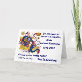 重要な誕生会ルイジアナは次ノートを見ます 招待状 (正面)