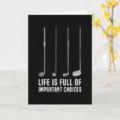 重要な選択肢がいっぱいのゴルフ カード (黄色い花)