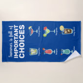 重要な選択肢が満載：夏のカクテル ビーチタオル (正面)