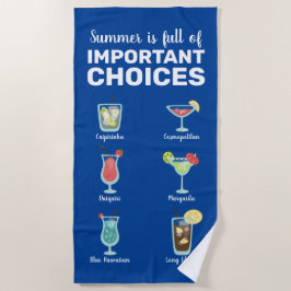 重要な選択肢が満載:夏のカクテル ビーチタオル