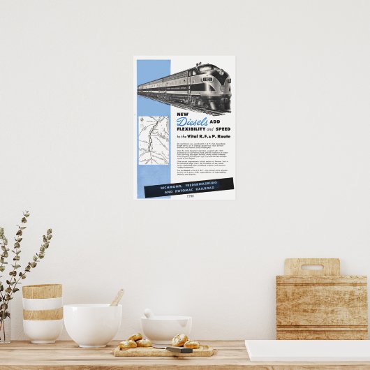 重要なR.F.およびP.ルートのための鉄道ダイセル ポスター (キッチン)