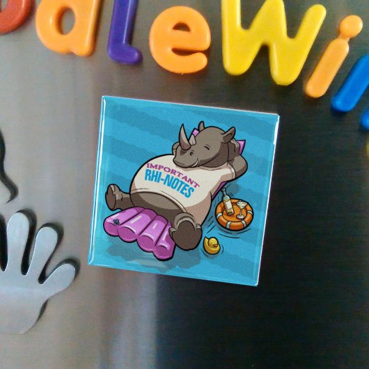 重要なRhi-notes おもしろい Rhinoのメリラックスートガー マグネット