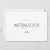 重要台本写真の卒業 サンキューカード (裏面)