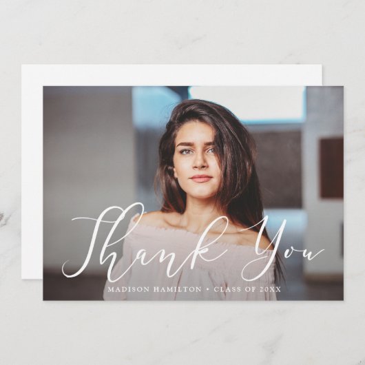 重要台本写真の卒業 サンキューカード (正面/裏面)