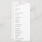 重要書類カード カード (正面)