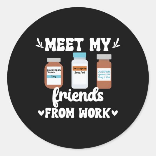 重要気に気に看護 ラウンドシール (正面)