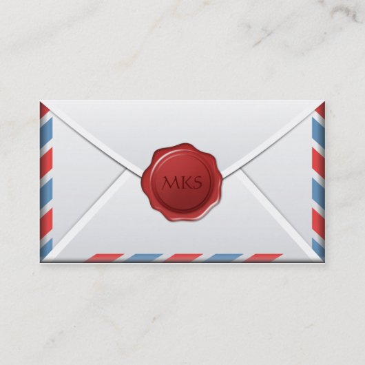 重要航空郵便封筒名刺 名刺 (裏面)