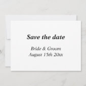 重要:日付のリマインダ結婚ーカードを保存する セーブザデート (裏面)