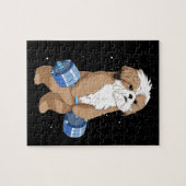 重量おもしろい挙げフィットネスジムシーズー（犬）TzuDog ジグソーパズル (横)