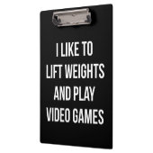 重量とビデオ遊ゲームの持ち上げ – ゲームトレーニング クリップボード (左)