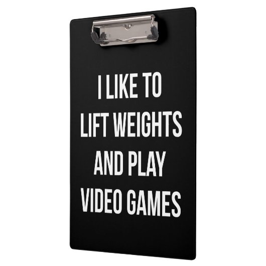 重量とビデオ遊ゲームの持ち上げ – ゲームトレーニング クリップボード (左)