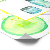 重量と測定1インチキッチン ポスター (角)