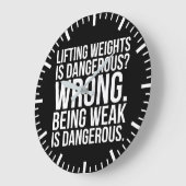 重量の持ち上げは危険だが弱い – ジム ラージ壁時計 (傾斜)