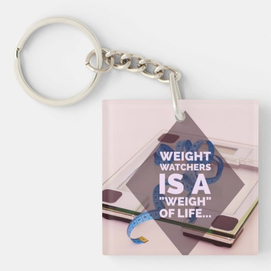 重量の監視人は生命の重量を量です キーホルダー (正面)