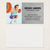 重量をスクワットする人 |スポーツフィットネス (正面&裏面)