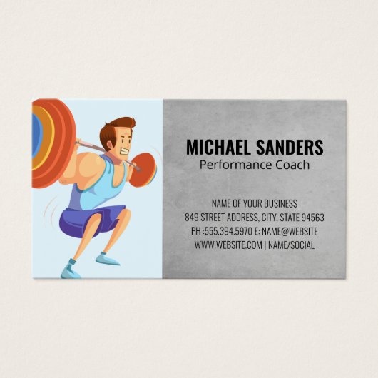 重量をスクワットする人 |スポーツフィットネス (正面)