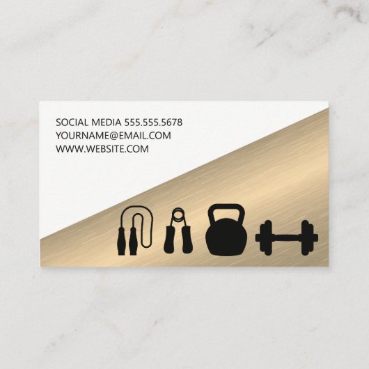 重量を持ち上げる人 |フィットネス 名刺 (裏面)