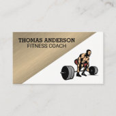 重量を持ち上げる人 |フィットネス 名刺 (正面)