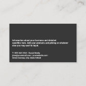 重量を持ち上げる人 | QRコード名刺 名刺 (裏面)