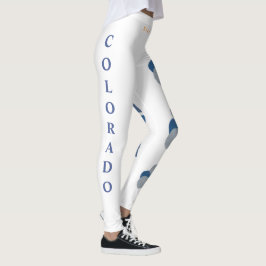 重量コロラド州フラワーブルーオダマキ（植物）レギンス レギンス