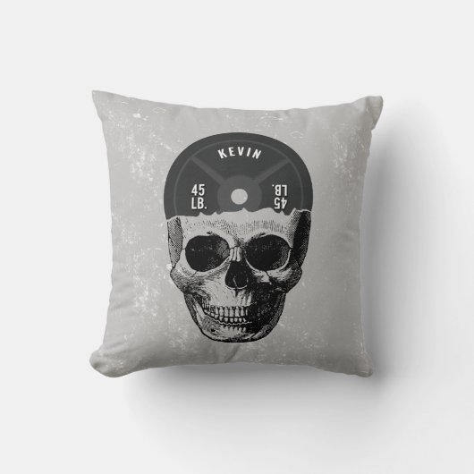 重量プレートスカル訓練フィットネスボディビル クッション (正面)