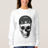 重量プレートスカル訓練フィットネスボディビル スウェットシャツ (正面)