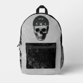 重量プレートスカル訓練フィットネスボディビル プリントバックパック (正面)