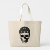 重量プレートスカル訓練フィットネスボディビル ラージトートバッグ (裏面)