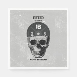 重量プレートスカル訓練ボディビル誕生日 スタンダードランチョンナプキン