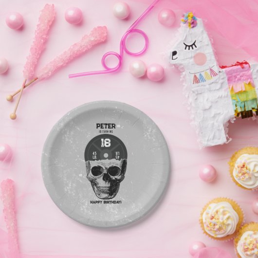 重量プレートスカル訓練ボディビル誕生日 ペーパープレート (パーティー)