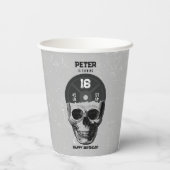 重量プレートスカル訓練ボディビル誕生日 紙コップ (裏面)
