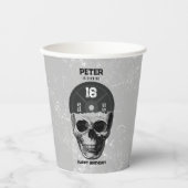 重量プレートスカル訓練ボディビル誕生日 紙コップ (正面)