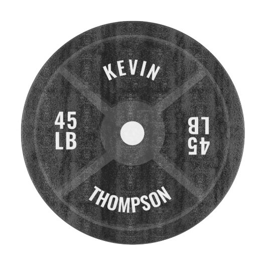 重量プレートトレーニングフィットネスボディビル名 カッティングボード (正面)
