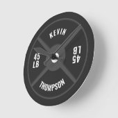 重量プレートトレーニングフィットネスボディビル名 ラウンド壁時計 (傾斜)