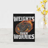 重量悩み – 重量挙げトレーニング機器 カード (黄色い花)