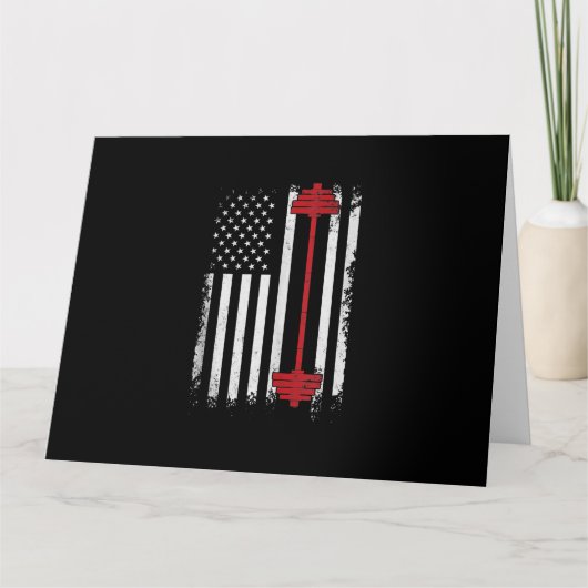 重量持上げフラットギフトトレーニング、ジム愛好家 カード (正面)