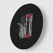 重量持上げフラットギフトトレーニング、ジム愛好家 ラージ壁時計 (傾斜)