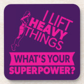 重量持上げ強い女の子 – 私は重いものを持ち上げる コースター (正面)