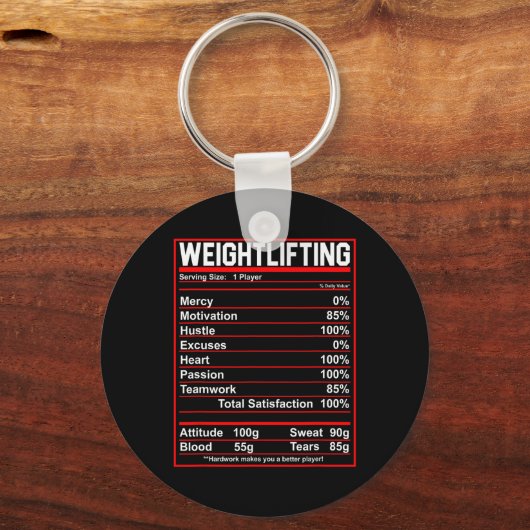 重量挙おもしろい挙げ栄養事実ボディビル キーホルダー (正面)